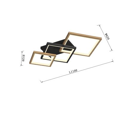 Wofi 9022-306M - LED Stmievateľné stropné svietidlo MATERA LED/37W/230V