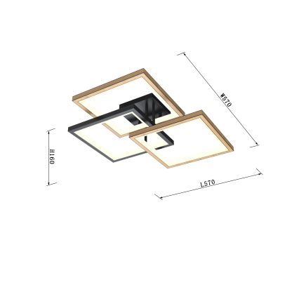 Wofi 9022-306S - LED Stmievateľné stropné svietidlo MATERA LED/40W/230V