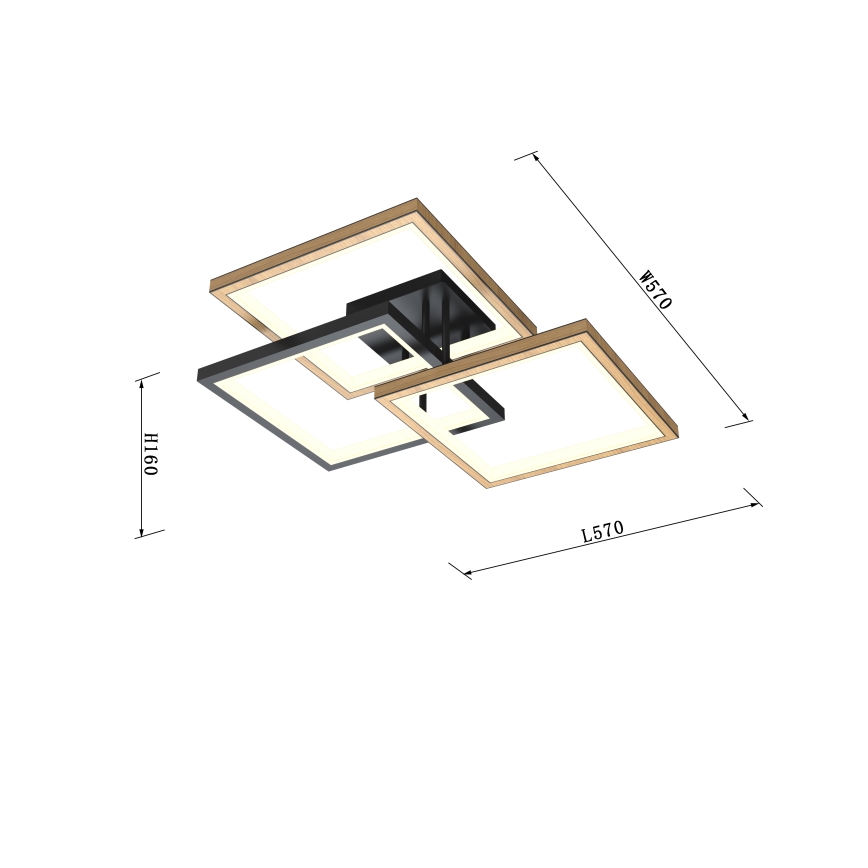 Wofi 9022-306S - LED Stmievateľné stropné svietidlo MATERA LED/40W/230V