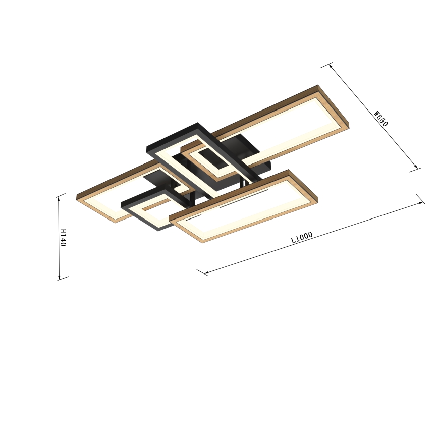 Wofi 9022-506 - stmievateľné LED stropné svietidlo MATERA LED/60W/230V