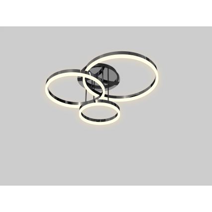 Wofi 9049-405 - LED Stmievateľný prisadený luster PERPIGNAN LED/51W/230V čierna/lesklý chróm