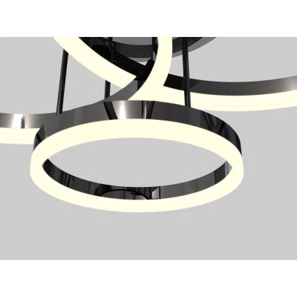 Wofi 9049-405 - LED Stmievateľný prisadený luster PERPIGNAN LED/51W/230V čierna/lesklý chróm