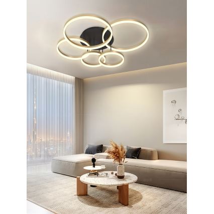 Wofi 9049-601 - LED Stmievateľný prisadený luster PERPIGNAN LED/80W/230V zlatá