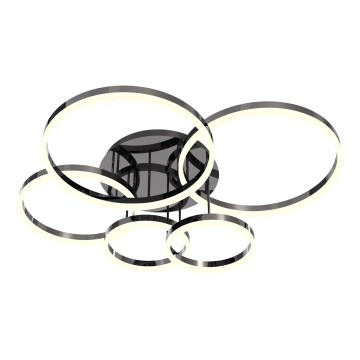 Wofi 9049-605 - LED Stmievateľný prisadený luster PERPIGNAN LED/80W/230V čierna/lesklý chróm