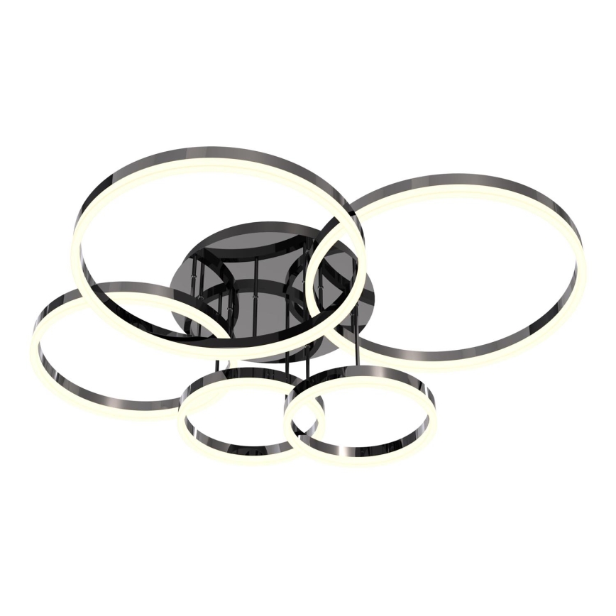 Wofi 9049-605 - LED Stmievateľný prisadený luster PERPIGNAN LED/80W/230V čierna/lesklý chróm