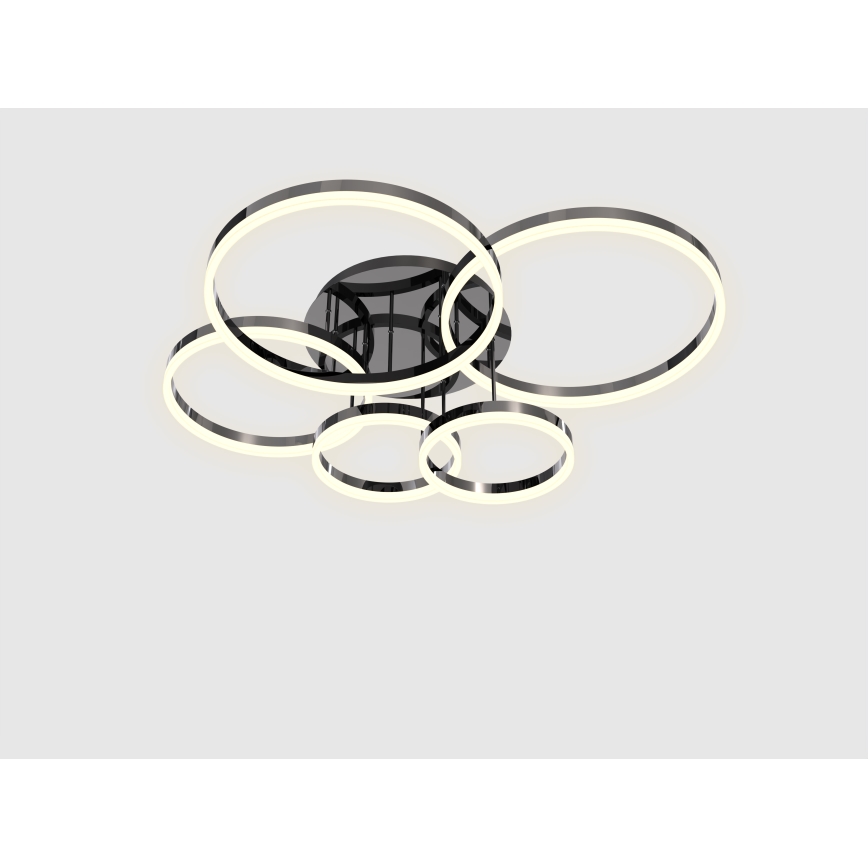 Wofi 9049-605 - LED Stmievateľný prisadený luster PERPIGNAN LED/80W/230V čierna/lesklý chróm