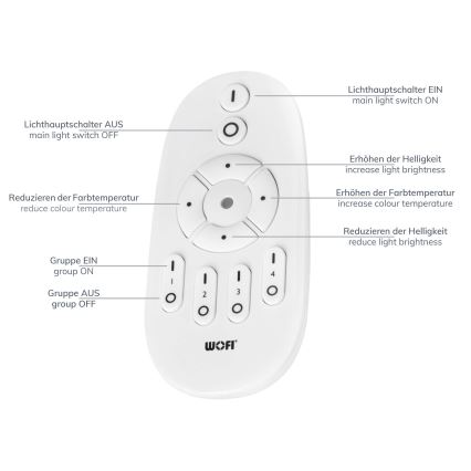 Wofi 9694.01.70.7120 - LED Stmievateľné stropné svietidlo MILO LED/52W/230V 2700-6000K + diaľkové ovládanie