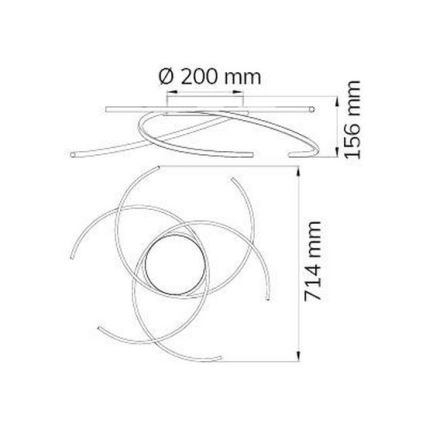 Wofi - LED Stropné svietidlo JULS LED/24W/230V