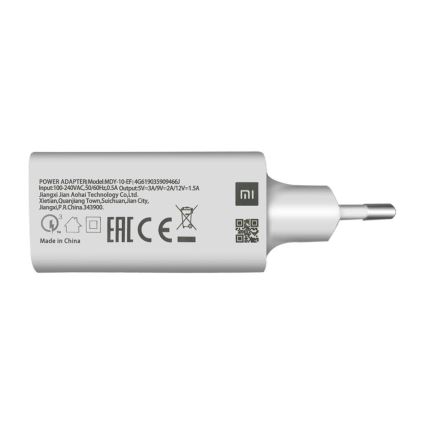 Xiaomi - Adaptér USB do zásuvky QUICK 18W/230V biela