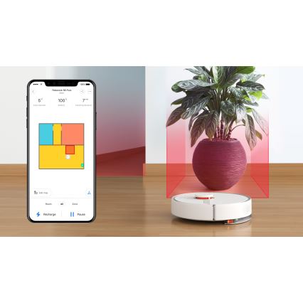 Xiaomi - Inteligentný robotický vysávač ROBOROCK S6 Pure 58W Wi-Fi biela