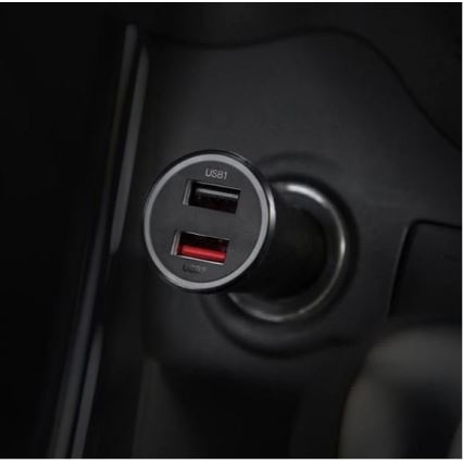 Xiaomi - Nabíjačka do auta QUICK 2xUSB 37W/12-24V čierna