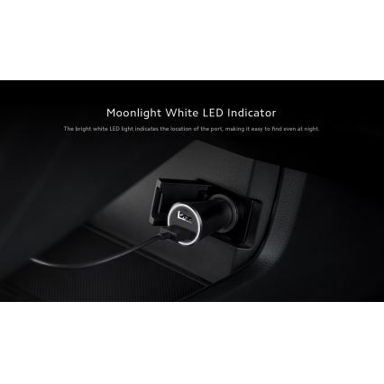 Xiaomi - Nabíjačka do auta QUICK 2xUSB 37W/12-24V čierna