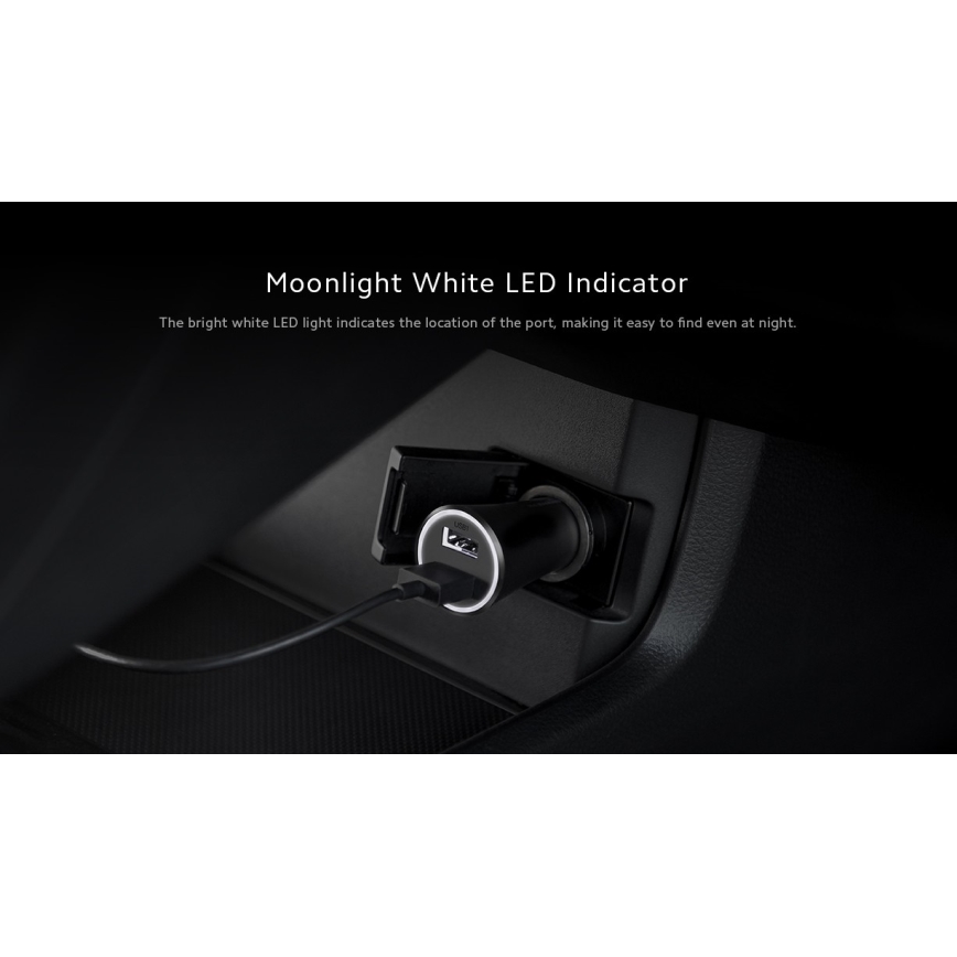 Xiaomi - Nabíjačka do auta QUICK 2xUSB 37W/12-24V čierna