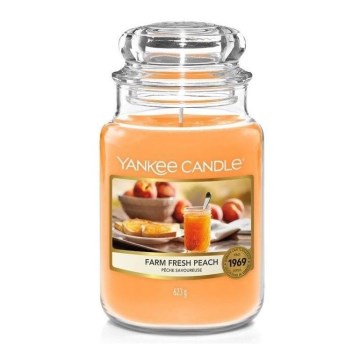 Yankee Candle - Vonná sviečka FARM FRESH PEACH veľká 623g 110-150 hod.