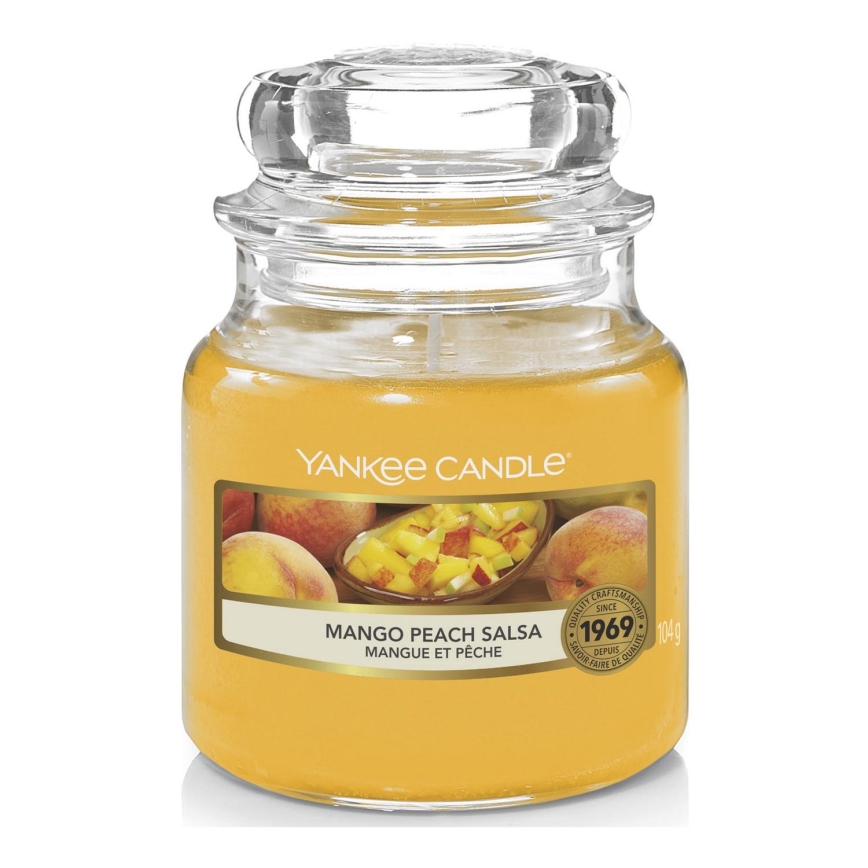 Yankee Candle - Vonná sviečka MANGO PEACH SALSA malá 104g 20-30 hod.