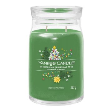 Yankee Candle - Vôňová sviečka SHIMMERING CHRISTMAS TREE veľká 567g 60-90 hod.