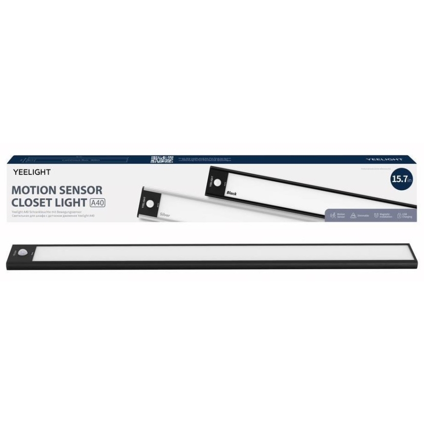 Yeelight - LED Stmievateľné nabíjacie osvetlenie nábytku so senzorom LED/2,3W/1500 mAh 2700K 40 cm čierna
