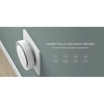 Yeelight - LED Nočné svetlo so senzorom PLUGIN LED/0,5W/230V