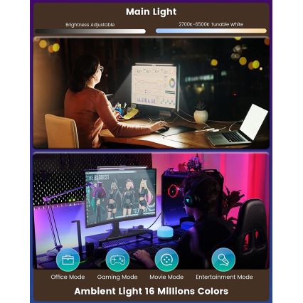 Yeelight - LED RGB Stmievateľné osvetlenie monitora LED/10W/230V IP50 CRI95