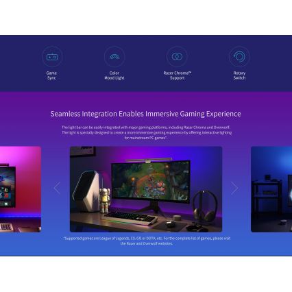 Yeelight - LED RGB Stmievateľné osvetlenie monitora LED/10W/230V IP50 CRI95