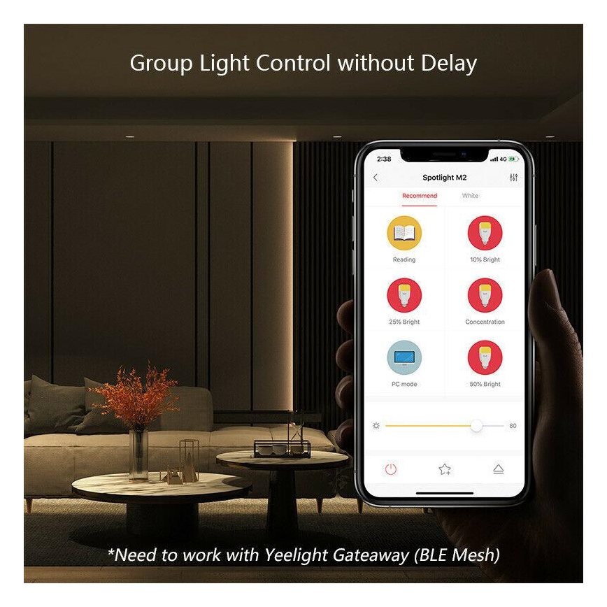 Yeelight - LED Stmievateľné podhľadové svietidlo MESH DOWNLIGHT M2 PRO LED/8W/230V Bluetooth + diaľkové ovládanie
