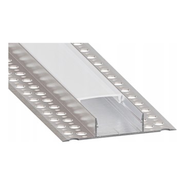 Zabudovateľný profil pre LED pásy 1 m strieborná/biela