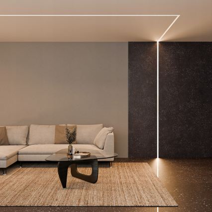 Zabudovateľný profil pre LED pásy 1 m strieborná/biela