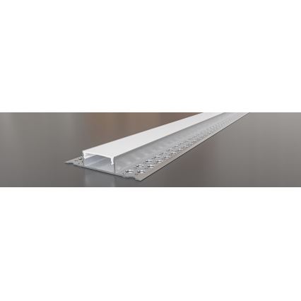 Zabudovateľný profil pre LED pásy 1 m strieborná/biela