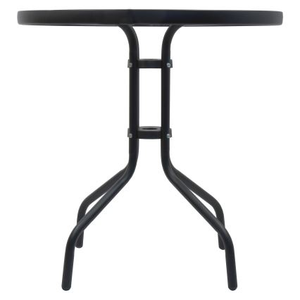 Záhradný stôl pr. 70 cm čierna