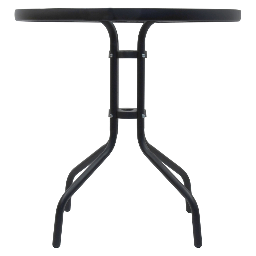 Záhradný stôl pr. 70 cm čierna