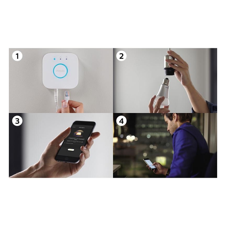 Základná sada Philips Hue STARTER KIT 2xE27/9W 2700K + zariadenie k prepojeniu
