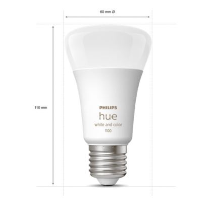 Základná sada Philips Hue WHITE AND COLOR AMBIANCE 2xE27/9W/230V 2000-6500K + zariadenie k prepojeniu