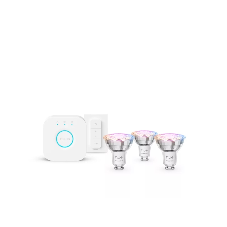 Základná sada Philips Hue White And Color Ambiance Essential 3xGU10/4,7W/230V 2200-6500K + Hue bridge
