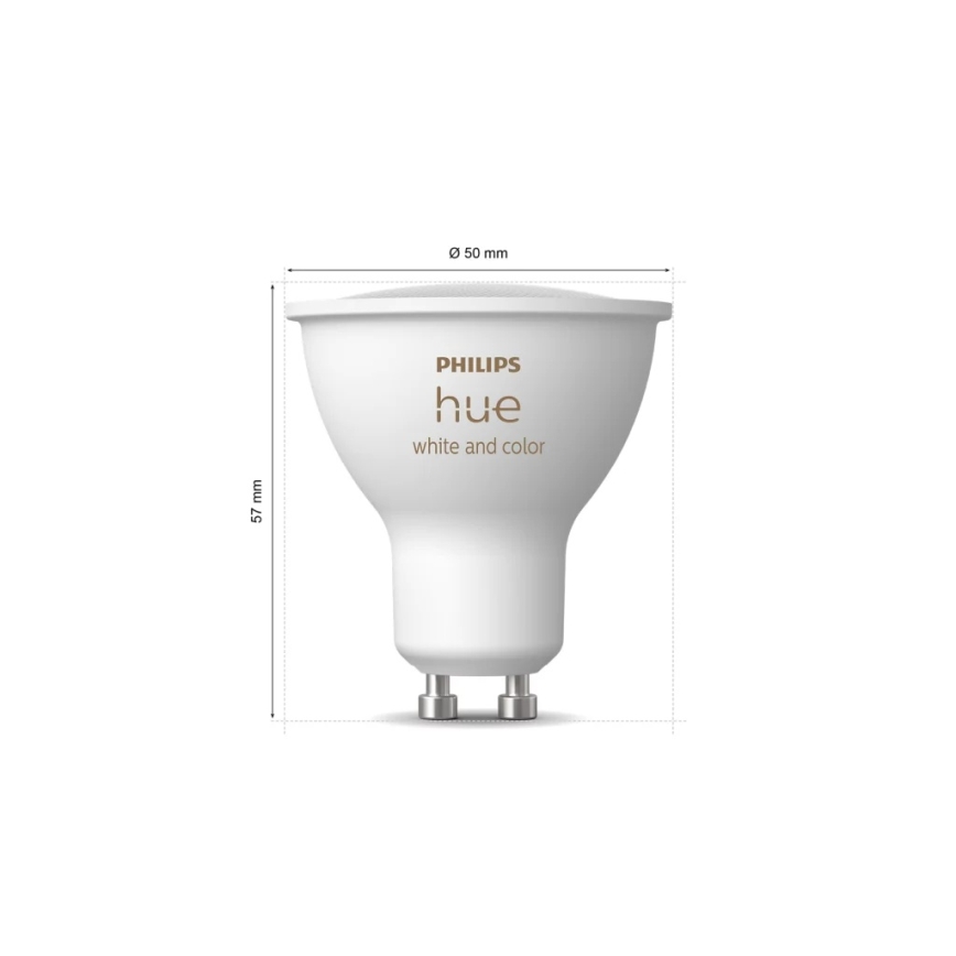 Štartovacia sada Philips Hue WHITE AND COLOR AMBIANCE 3xGU10/4,2W/230V 2200-6500K + Hue bridge