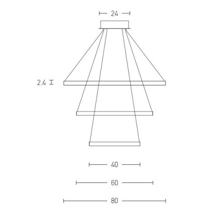 Zambelis 180031-D - LED Stmievateľný luster na lanku LED/135W/230V meď