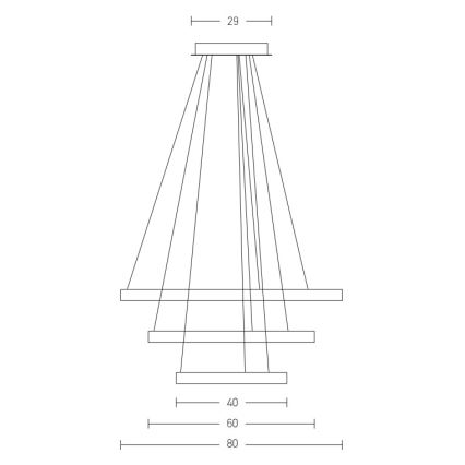 Zambelis 2009 - LED Stmievateľný luster na lanku LED/112W/230V zlatá