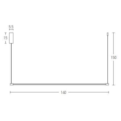 Zambelis 20119 - LED Luster na lanku LED/20W/230V čierna