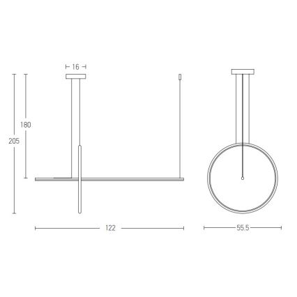 Zambelis 20128 - LED Stmievateľný luster na lanku LED/48W/230V