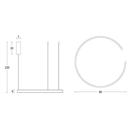 Zambelis 2013 - LED Stmievateľný luster na lanku LED/40W/230V hnedá