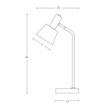 Zambelis 20221 - Stolná lampa 1xE14/25W/230V biela