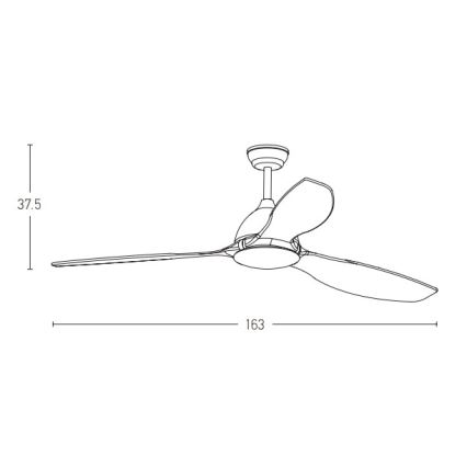 Zambelis 20258 - Stropný ventilátor + diaľkové ovládanie