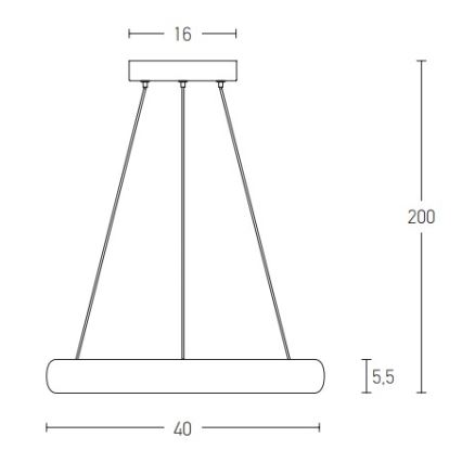 Zambelis 2047 - LED Stmievateľný luster na lanku LED/30W/230V pr. 40 cm hnedá