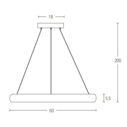 Zambelis 2054 - LED Stmievateľný luster na lanku LED/50W/230V pr. 60 cm zlatá