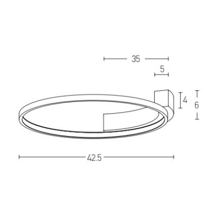 Zambelis 2074 - LED Nástenné svietidlo LED/25W/230V pr. 42,5 cm čierna