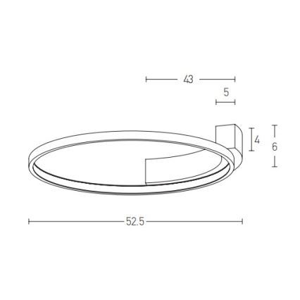 Zambelis 2077 - LED Nástenné svietidlo LED/31W/230V pr. 52,5 cm biela