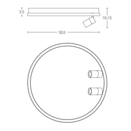 Zambelis 22014 - LED Stmievateľné stropné svietidlo LED/71W/230V čierna