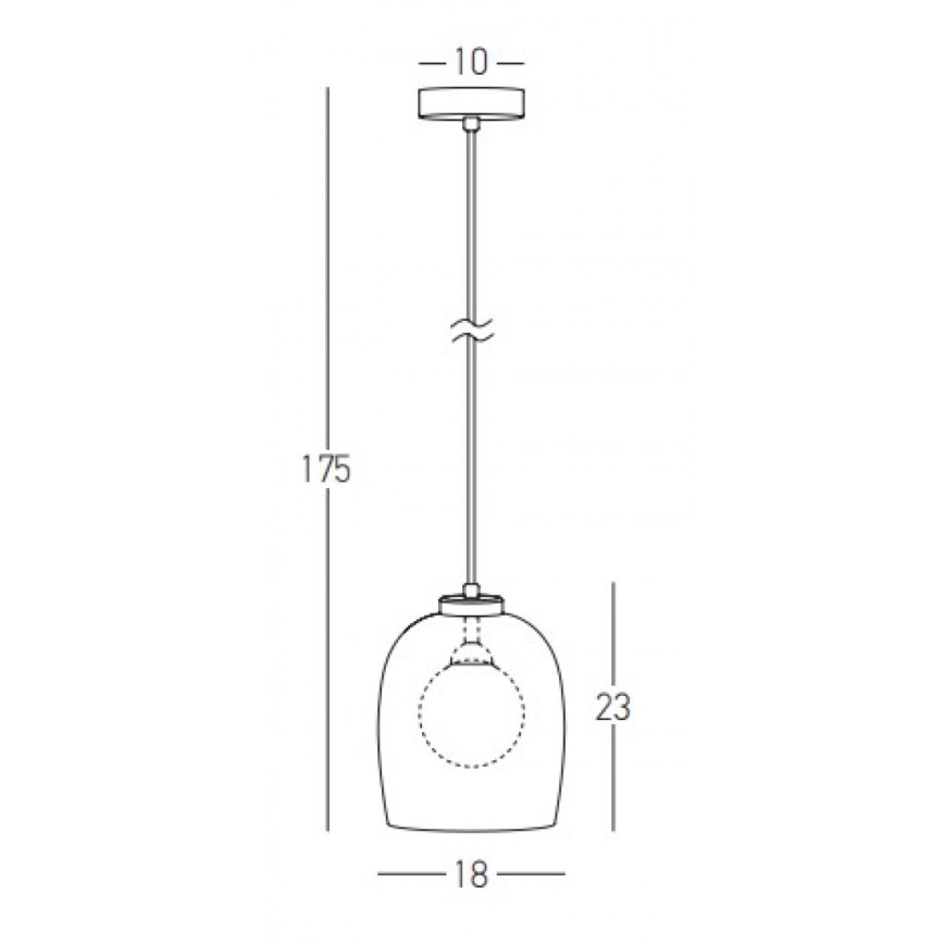 Zambelis 22051 - Luster na lanku 1xG9/5W/230V priemer 18 cm čierny