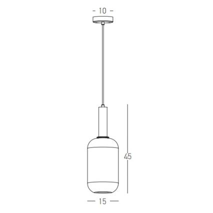 Zambelis 22070 - Luster na lanku 1xE27/40W/230V pr. 15 cm zlatá