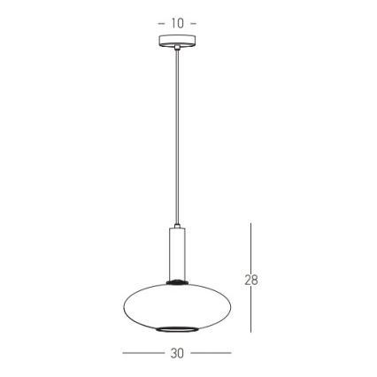 Zambelis 22072 - Luster na lanku 1xE27/40W/230V pr. 30 cm zlatá