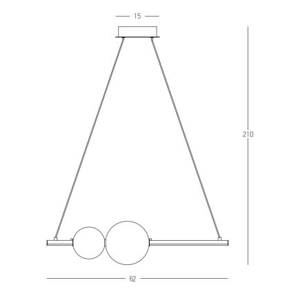 Zambelis 22108 - LED Stmievateľný luster na lanku LED/11W/230V zlatá